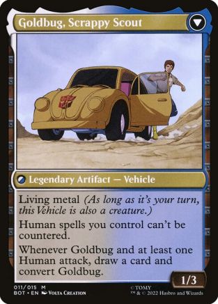 Goldbug, Humanity's Ally // Goldbug, Scrappy Scout